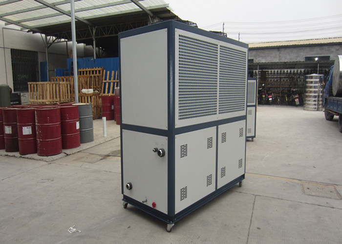 87.20KW 76.8A 15.00m³/h 2 Compressor Portable Water Air Cooled Chiller For Injection Molding 0.405m³ 2080×1000×2055mm